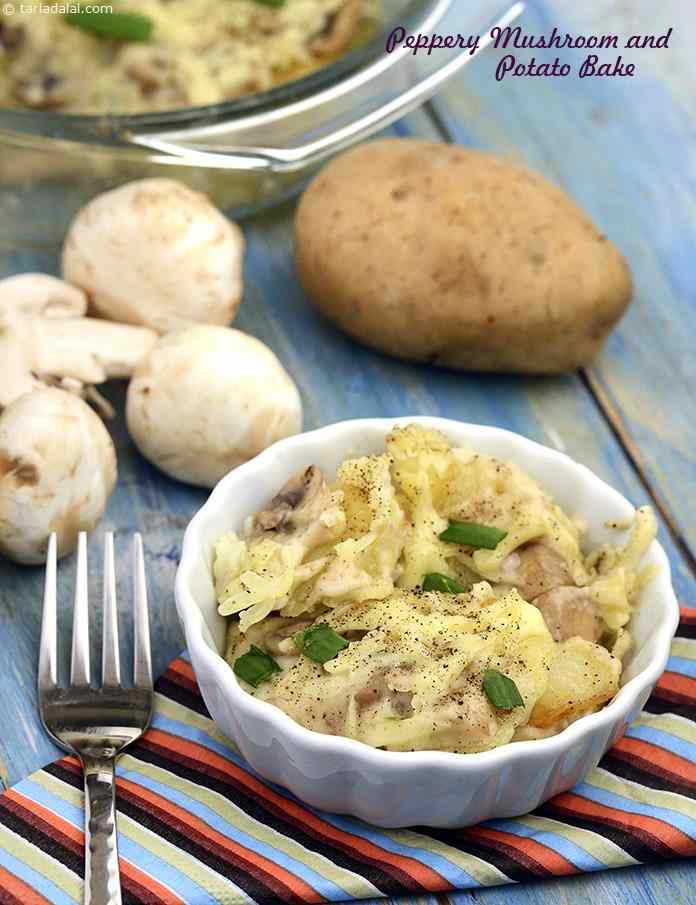 Peppery Mushroom and Potato Bake recipe, Baked Dishes Recipes